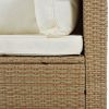 3-Piece Rattan Sofa Set With Adjustable Chaise Lounge Frame