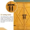 Outdoor Wooden Shed With Lockable Door & Removable Shelves