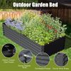 8x4x1.5 Ft Galvanized Metal Raised Garden Bed - Gray