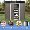 6Ft x 5Ft Outdoor Metal Storage Shed With Transparent Panels