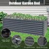 8x4x2 ft Galvanized Raised Garden Bed, Outdoor Planter Garden Boxes Large Metal Planter Box for Gardening Vegetables Fruits Flowers,Gray