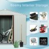 6Ft x 5Ft Outdoor Metal Storage White Shed With Window