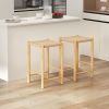 26" Dining Bar Stool Set Of 2 - Counter Height Kitchen Island Stools