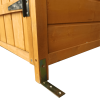 Garden Storage Shed With Wood Natural Finish & Flat Roof 63.58" x 24.6" x 53.15"