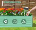 8'x4'x1.5' Green Metal Raised Garden Bed - Outdoor Planter Box For Gardening