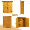 Outdoor Wooden Shed With Lockable Door & Removable Shelves