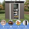 6Ft x 5Ft Outdoor Metal Shed With Window & Clear Panel