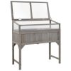 Raised Bed With Greenhouse 43.3"x21.3"x47.2" Solid Fir Wood