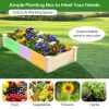 Solid Fir Wood Square Planter Box For Gardens