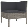 14 Piece Gray Rattan Patio Lounge Set With Cushions