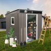 6Ft x 5Ft Outdoor Metal Shed With Window & Clear Panel