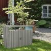 Galvanized Steel Outdoor Storage Unit For Two Waste Containers