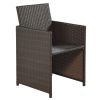 11-Piece Wicker Outdoor Dining Table Set With Cushions