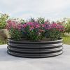 47.24*11.4" Tall Round Raised Garedn Bed,Metal Raised Beds for Vegetables, Outdoor Garden Raised Planter Box