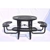 Heavy Duty Steel Round Metal Table With Benches