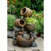 15-Gallon Pouring Pots Water Fountain With Integrated Planter