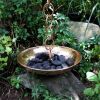 Hand Hammered Copper Polished Rain Chain Basin-16.5-inch Diameter