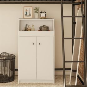 The Loft 2 Door Storage Tower (Option: White)