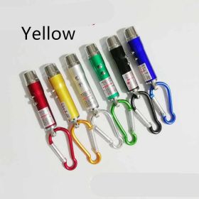 Aluminum Alloy Currency Detector Lighting Infrared Mini Three-In-One Uv Ultraviolet Flashlight Keychain Laser Light (Color: )