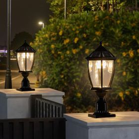 Solar Vintage Garden Lanterns – 2-Pack Elegant LED Outdoor Lighting, Black (Option: Black)
