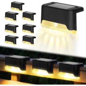 16/32PCS Solar Outdoor Light, Spring Camping Outdoor Light, Outdoor LED Step Light, Solar Charging, Suitable For Balconies, Terraces, Stairs, Fences, (Option: Warmlight8PCS)