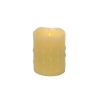 LED Wax Dripping Pillar Candle (Set of 4) 3"Dx4"H Wax/Plastic