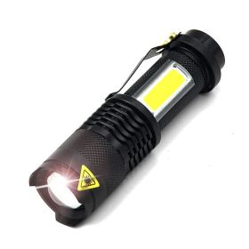Mini Aluminum Alloy Strong Light Flashlight Outdoor Lighting (Color: )