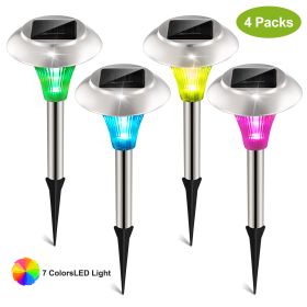 Waterproof 7-Color Solar Accent Lights (24Pcs Down to 4Pcs) (Option: 4pcs)