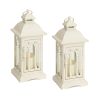 Lantern W/3"x3" LED Candle (Set of 2) 12.25"H Iron/Glass/Plastic