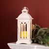 Lantern W/3"x3" LED Candle (Set of 2) 12.25"H Iron/Glass/Plastic