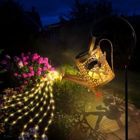 Solar Powered Watering Can Light: Metal Outdoor Garden Art For Yard & Lawn Decor (Option: 1PCs)