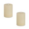 Simplux LED Designer Candle (Set of 2) With Remote 3.5"x5"H Wax/Plastic