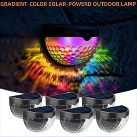 6-Pack Solar Fence Lights: Waterproof Outdoor Deck & Step Lighting (Black) (Option: RGB Lights-6PCS)