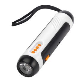 Outdoor Travel Emergency FM Rechargeable Alarm Flashlight (Color: )