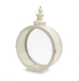 Lantern 22"H Metal/Glass (Color: Beige)