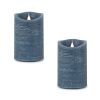 Simplux LED Designer Candle With Remote (Set of 2) 3.5" x 5.5"H Wax/Plastic