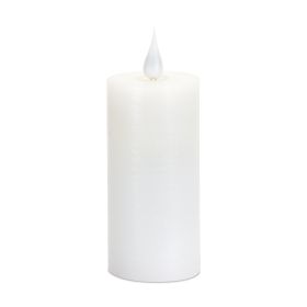 LED Candle 1.75"D x 4"H Wax/Plastic 2 AA Batteries (Not Included) (Color: White)