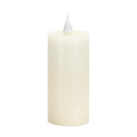 LED Candle 1.75"D x 4"H Wax/Plastic 2 AA Batteries (Not Included) (Color: Beige)