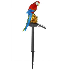 Solar Powered LED Parrot Garden Light - Waterproof Outdoor Landscape Decor (Option: Red-1Pc)