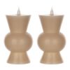 Simplux LED Candle With 4 & 8 Hour Timer (Set of 2) 3.5" x 5.5"H Wax/Plastic