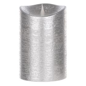 Simplux LED Candle Set With Timer (Pair) 3.5" x 5.5" Made Of Wax & Plastic (Color: Silver)
