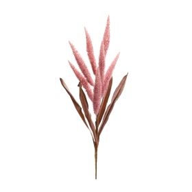 Foxtail Set Of 2 Polyester Spray Stem (Color: Pink)