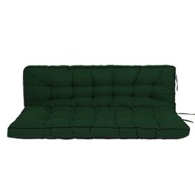 Outdoor Swing Cushions 55 Inch,Waterproof 4in Thick Porch Swing Cushion Replacement With Backrest And Ties,Comfortable 2-3 Seat Pation Swing Pad For B (Option: Default)