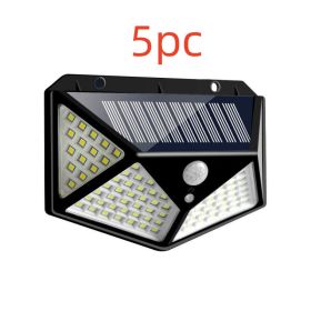 Solar-Powered RGB LED Step/Fence Lights - Waterproof Outdoor Lighting (Option: 5PC100 Lamp)