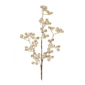 23"H Berry Set Of 6 Spray Foam Stem (Color: Silver)