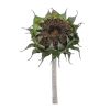 Set Of 6 Polyester-Plastic Sunflower Stem