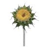 Set Of 6 Polyester-Plastic Sunflower Stem