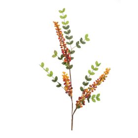 Set Of 6 Styrofoam Polyester-Plastic Berry Spray (Color: Red, Orange, Green)