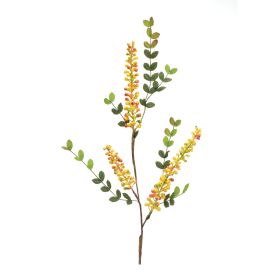 Set Of 6 Styrofoam Polyester-Plastic Berry Spray (Color: Yellow, Green)