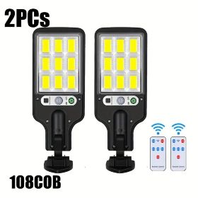 Waterproof Mini Solar Street Light - 108 LED Remote Control (Option: 2pcs)